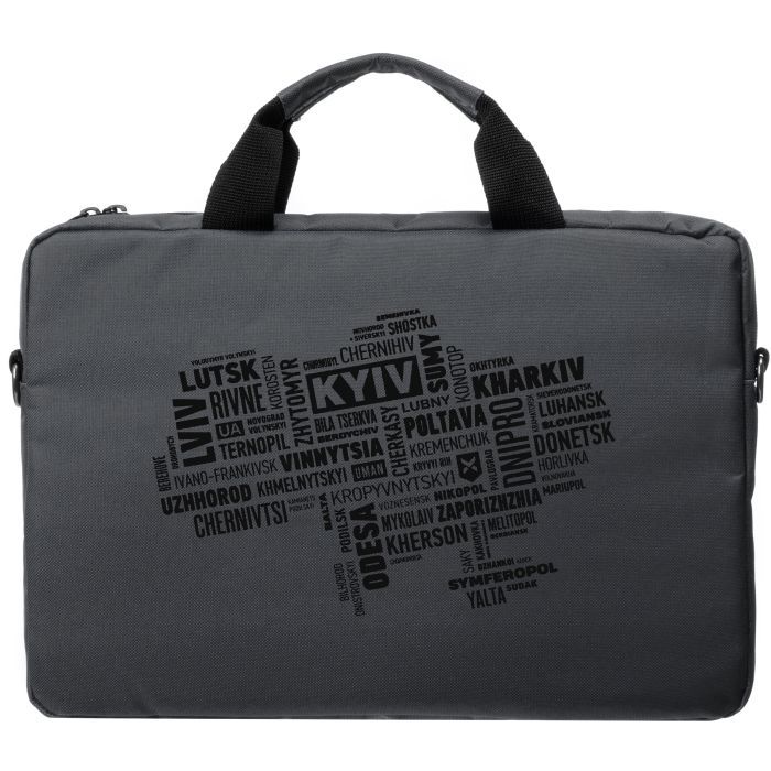 Сумка для ноутбука Vinga 15.6" NB1502 Gray, black print (NB1502UBGY) изображение 4