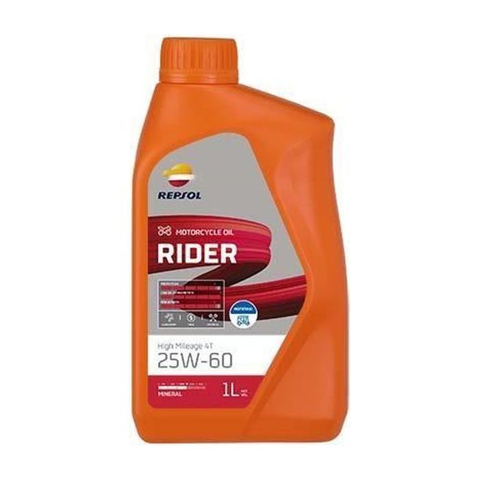 Моторное масло REPSOL RIDER HIGH MILEAGE 4T 25W-60 1л (RPP2132VHC)