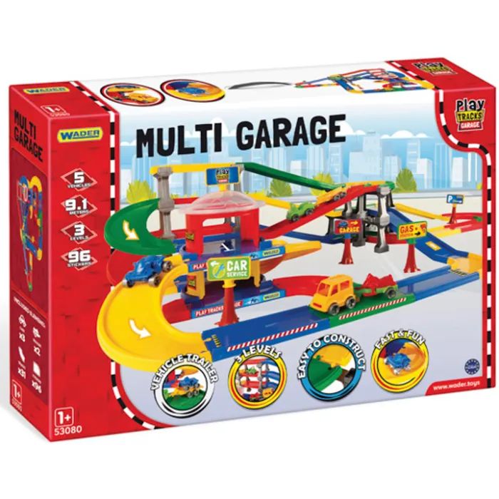 Игровой набор Wader Play Tracks Garage – паркинг с трассой (53080)
