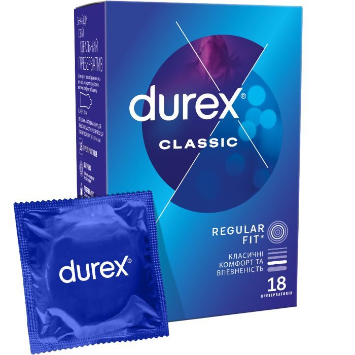Презервативы Durex Classic латексные с силиконовой смазкой (классические) 3 шт. (5010232954250)