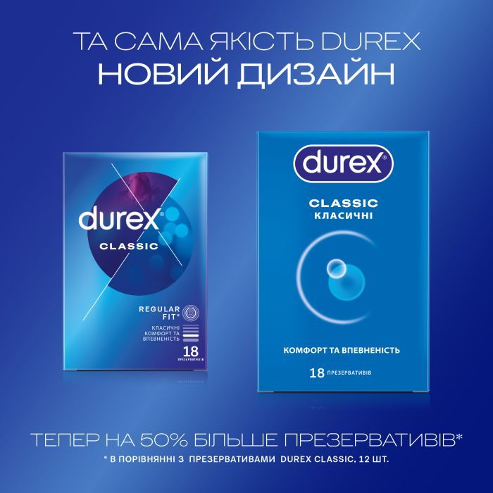 Презервативы Durex Classic латексные с силиконовой смазкой (классические) 3 шт. (5010232954250) изображение 4