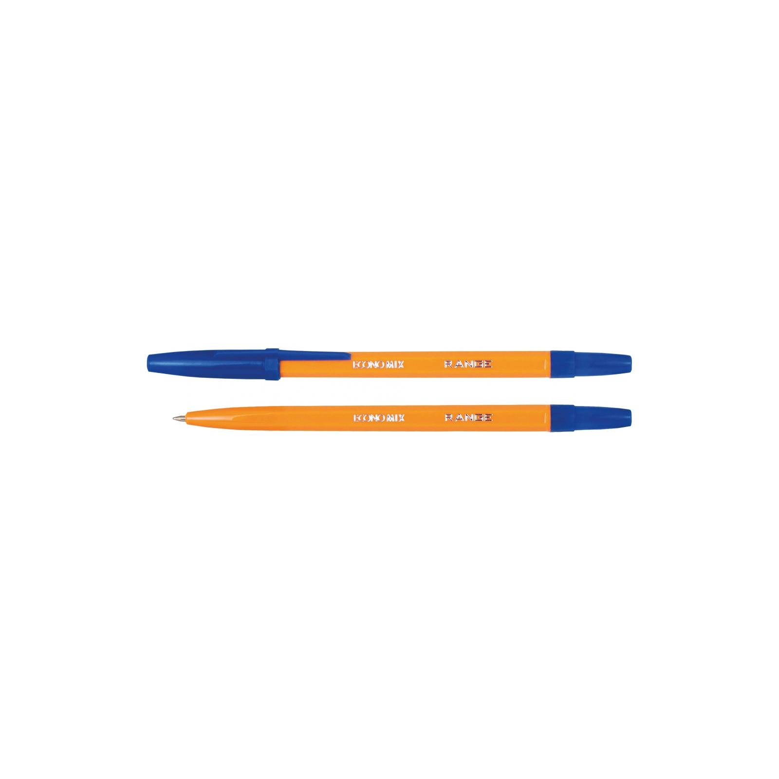 Ручка шариковая Economix RANGE 0,5мм. Корпус оранжевый, пишет синим (E10138-02)