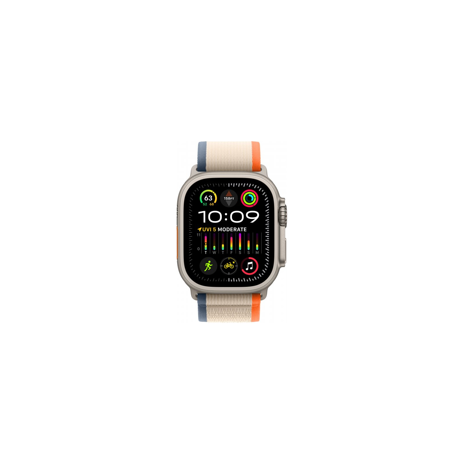 Смарт-часы Apple Watch Ultra 2 GPS + Cellular, 49mm Titanium Case with Green/Grey Trail Loop - M/L (MRF43UL/A) изображение 2
