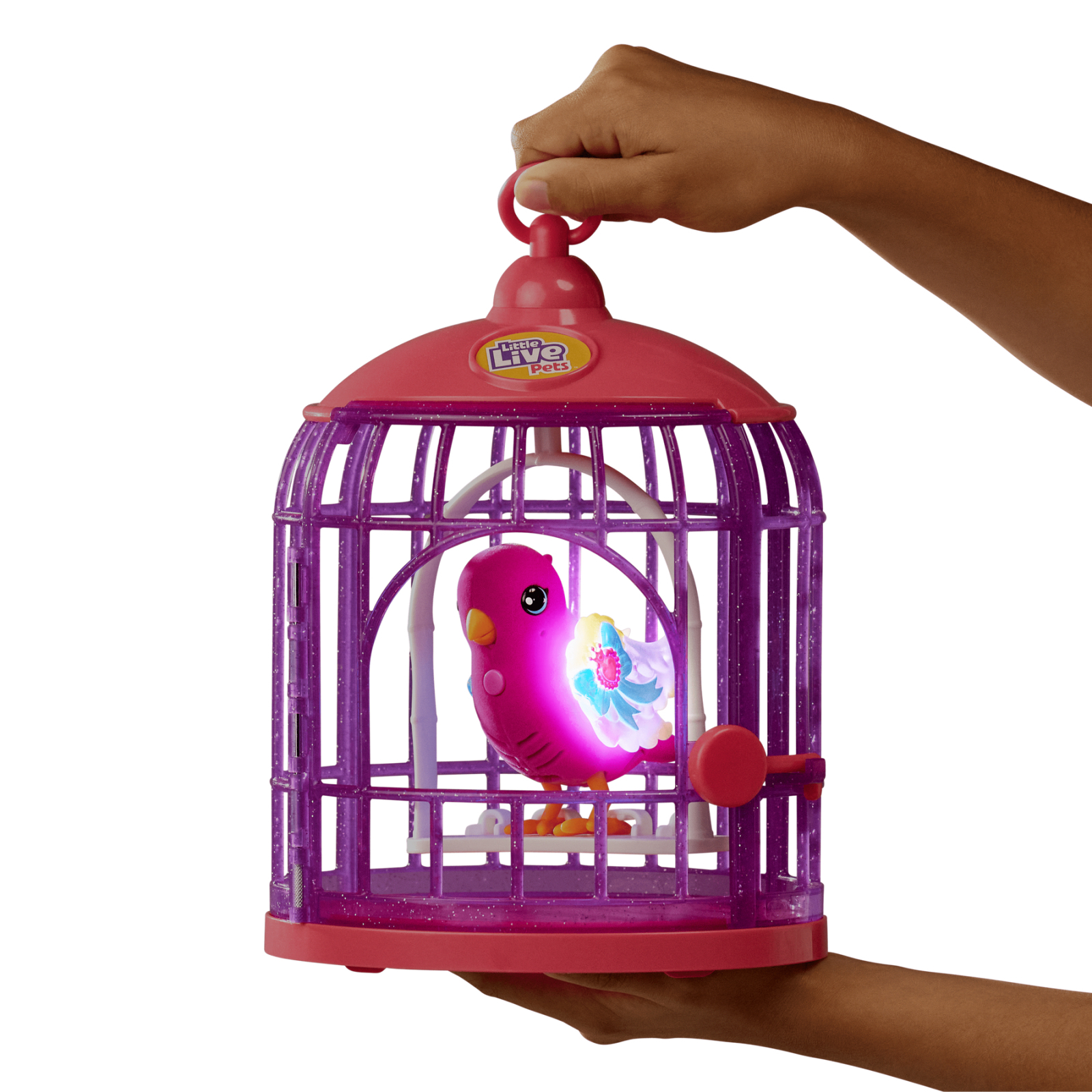Интерактивная игрушка Moose Говорящая птичка Тиара Твинклз со светом в клетке (26457) изображение 7
