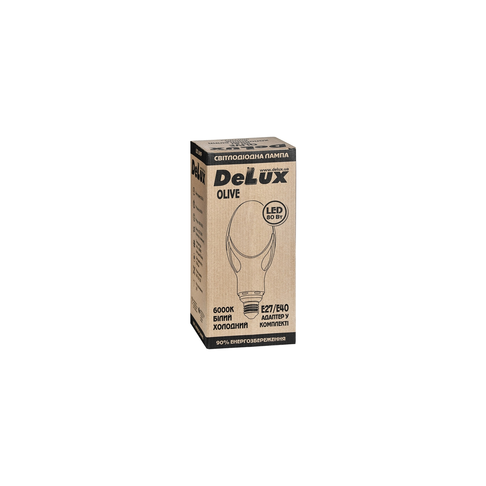 Лампочка Delux OLIVE 80w E27 6000K (90011622) зображення 2