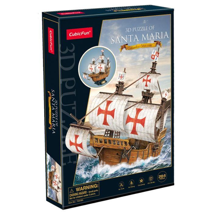 Пазл Cubic Fun 3D корабль Санта-Мария (T4038h)