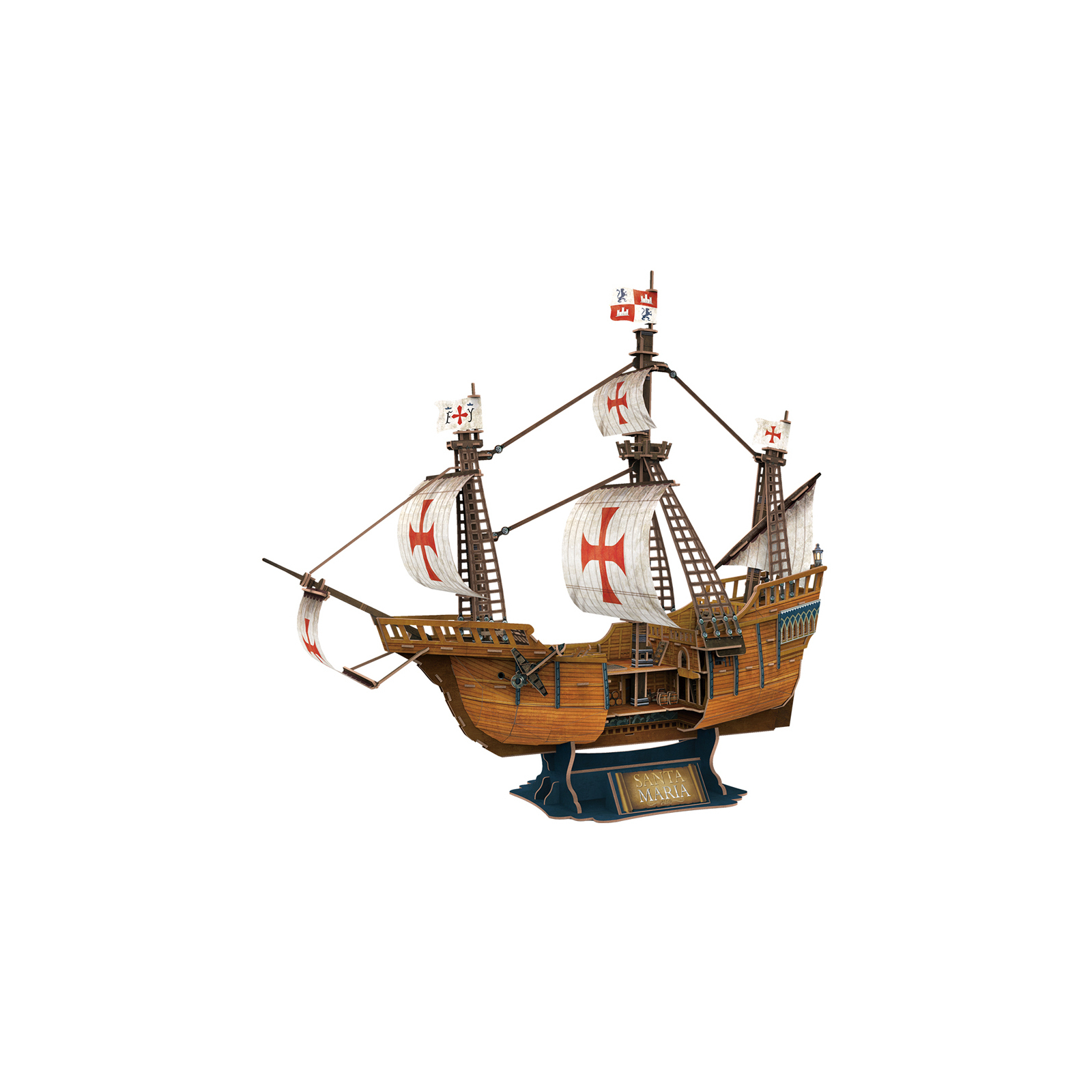 Пазл Cubic Fun 3D корабль Санта-Мария (T4038h) изображение 3