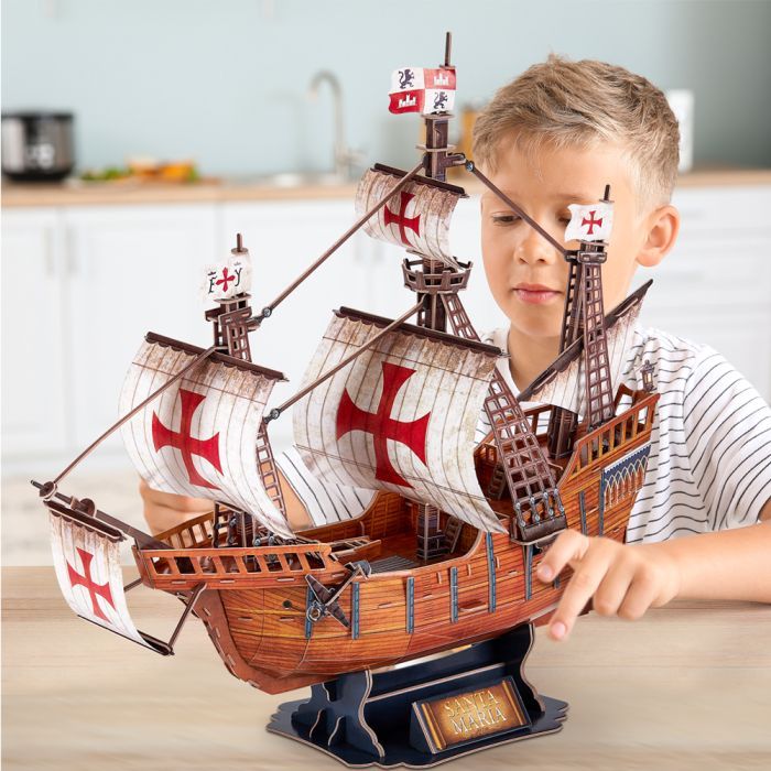Пазл Cubic Fun 3D корабль Санта-Мария (T4038h) изображение 6