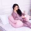 Подушка MirSon для вагітних і відпочинку Satin Stripe №8026 U-подібна Pink (2200006178644) зображення 5