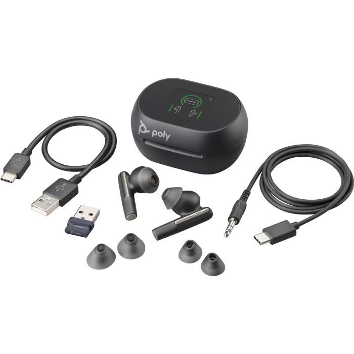 Навушники Poly Voyager Free 60+ Earbuds + BT700A + TSCHC Black (7Y8G3AA) зображення 8