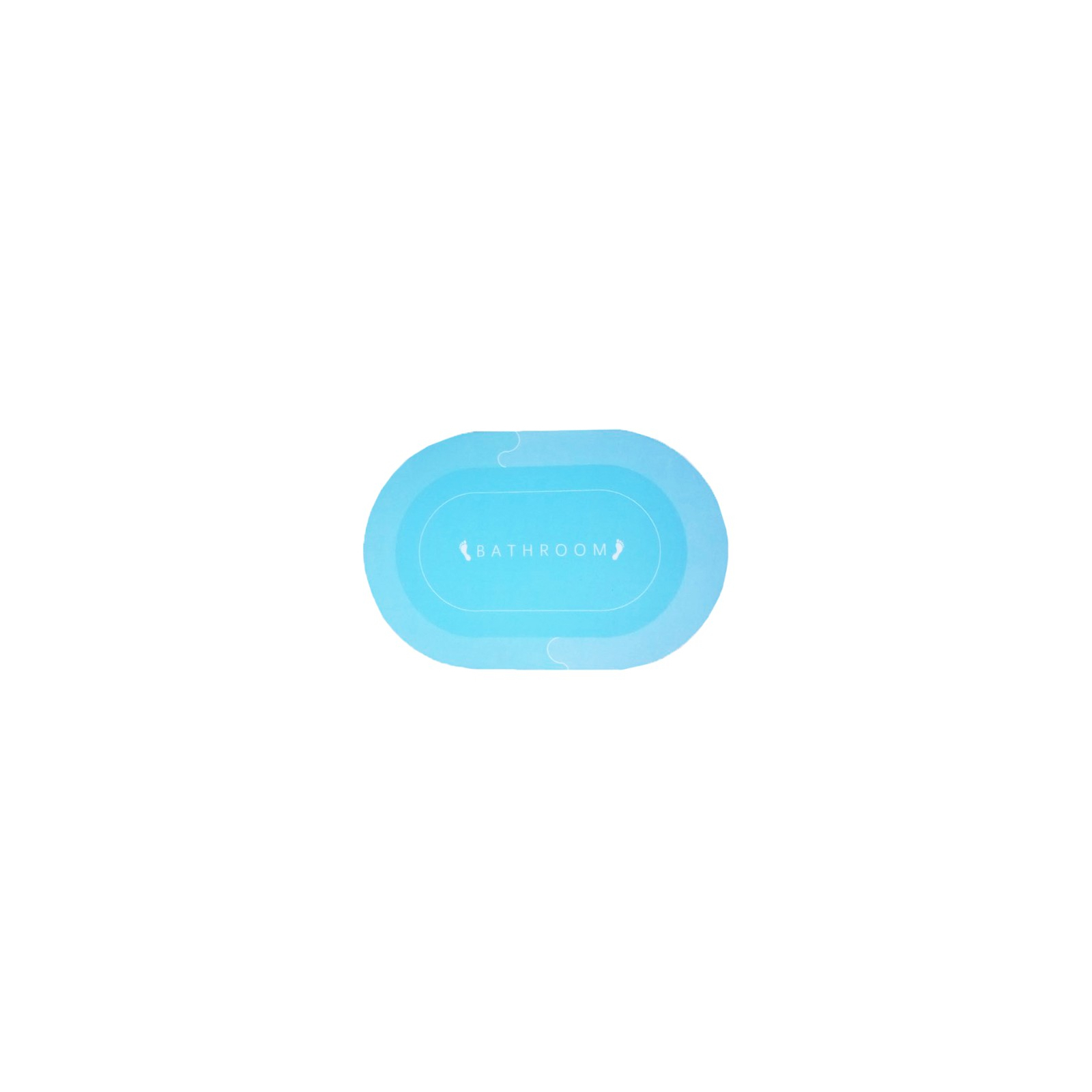 Коврик для ванной Stenson суперпоглощающий 40 х 60 см овальный серо-голубой (R30939 grey-d.blue) изображение 3