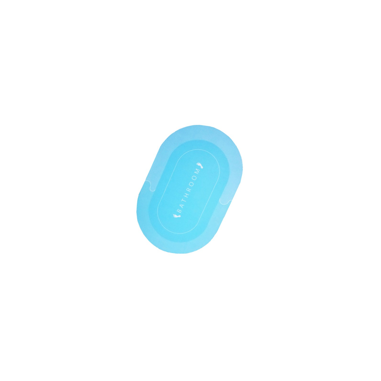 Коврик для ванной Stenson суперпоглощающий 40 х 60 см овальный светло-голубой (R30939 l.blue)