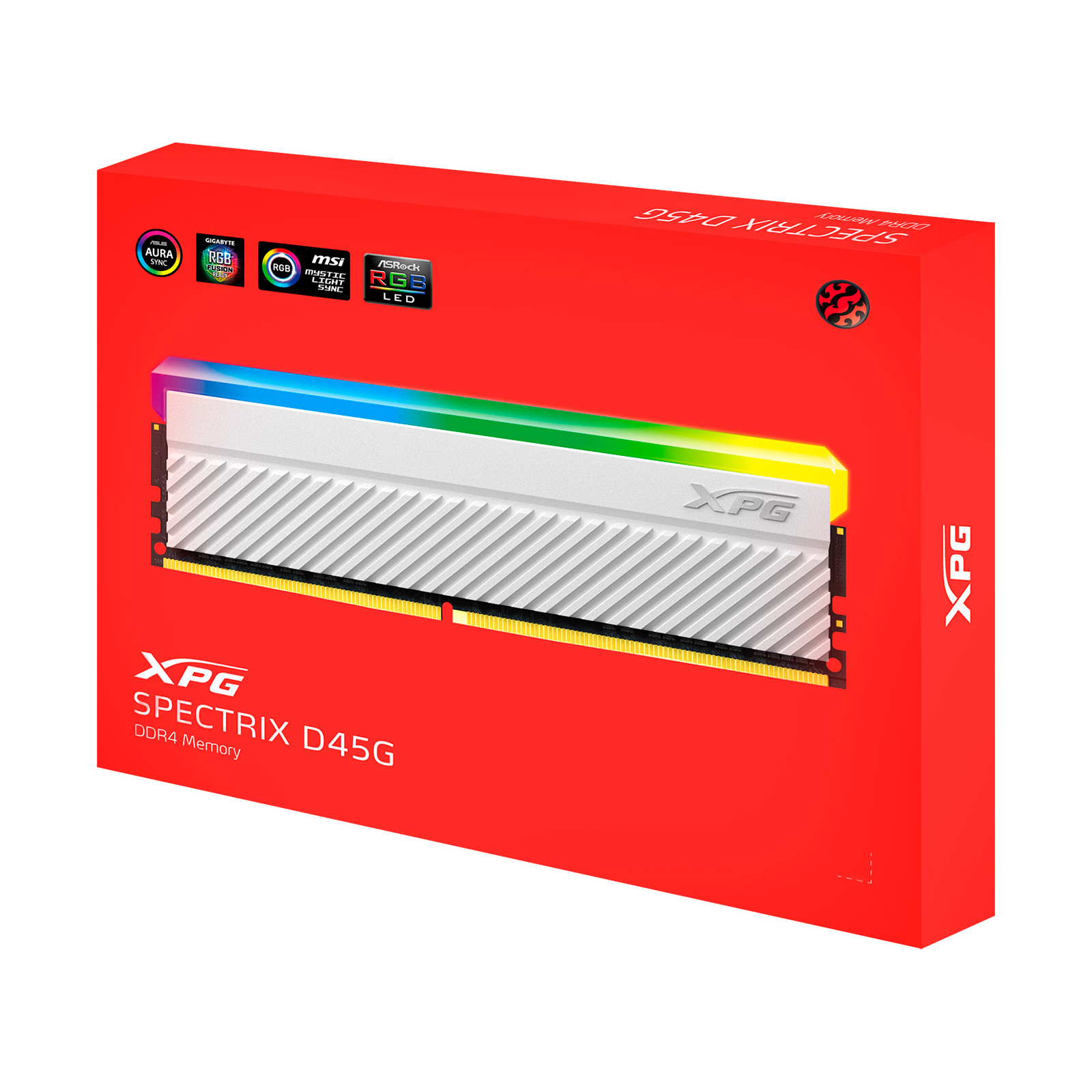 Модуль памяти для компьютера DDR4 32GB (2x16GB) 3600 MHz XPG Spectrix D45G RGB White ADATA (AX4U360016G18I-DCWHD45G) изображение 5
