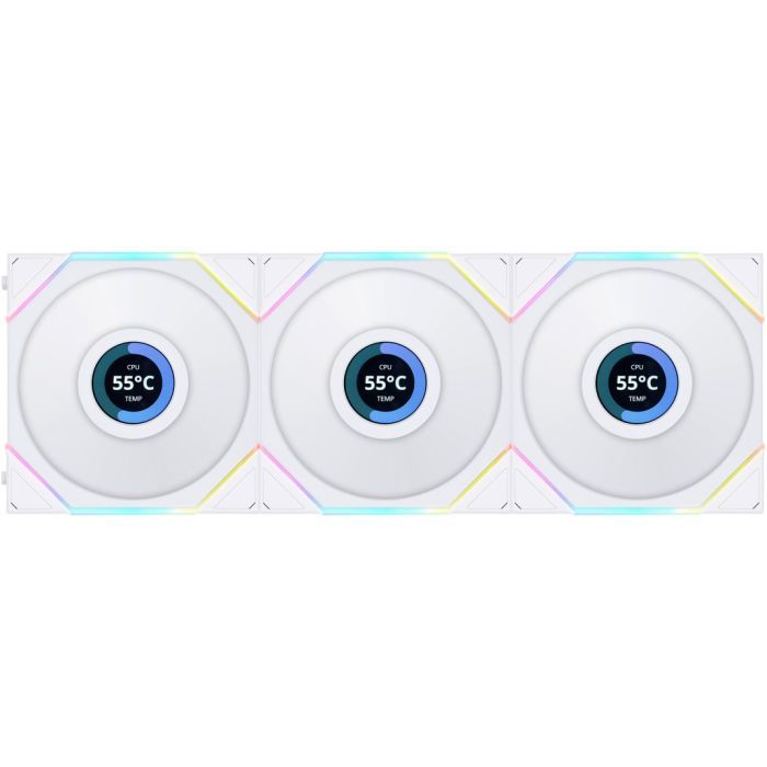 Кулер для корпуса Lian Li TLLCD 120-3, White Cooler (G99.12TLLCD3W.00)