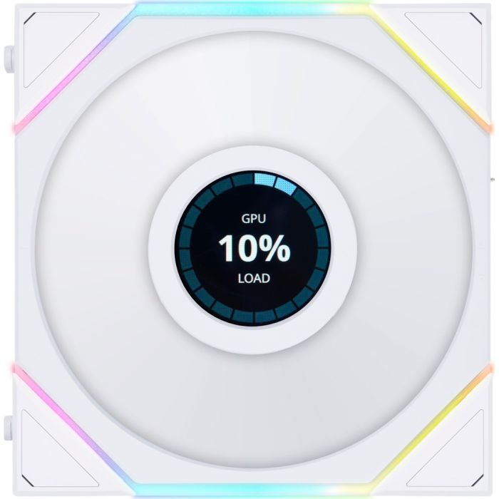 Кулер для корпуса Lian Li TLLCD 120-3, White Cooler (G99.12TLLCD3W.00) изображение 3