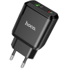 Зарядний пристрій HOCO N5 Favor dual port PD20W+QC3.0 (cable C to iP) Black (6931474738912) зображення 4