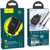 Зарядний пристрій HOCO N5 Favor dual port PD20W+QC3.0 (cable C to iP) Black (6931474738912) зображення 6