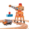 Залізниця Hape Набір для іграшкової залізниці Підйомний кран та вантажівка (E3715) зображення 3