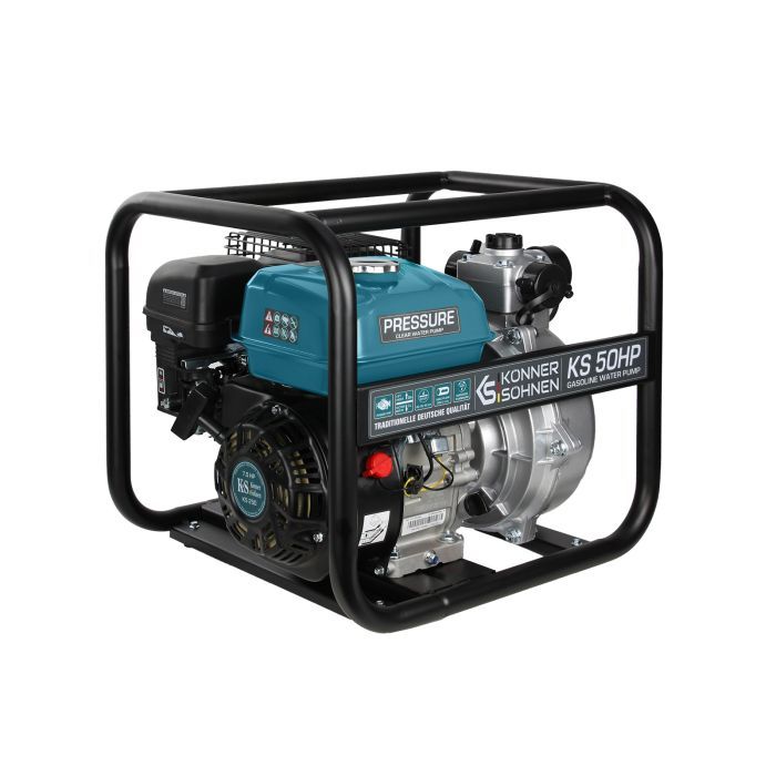 Мотопомпа Konner&Sohnen KS 50HP, высоконапорная, 7.0л.с, 500л/мин, 29кг (KS50HP) изображение 2