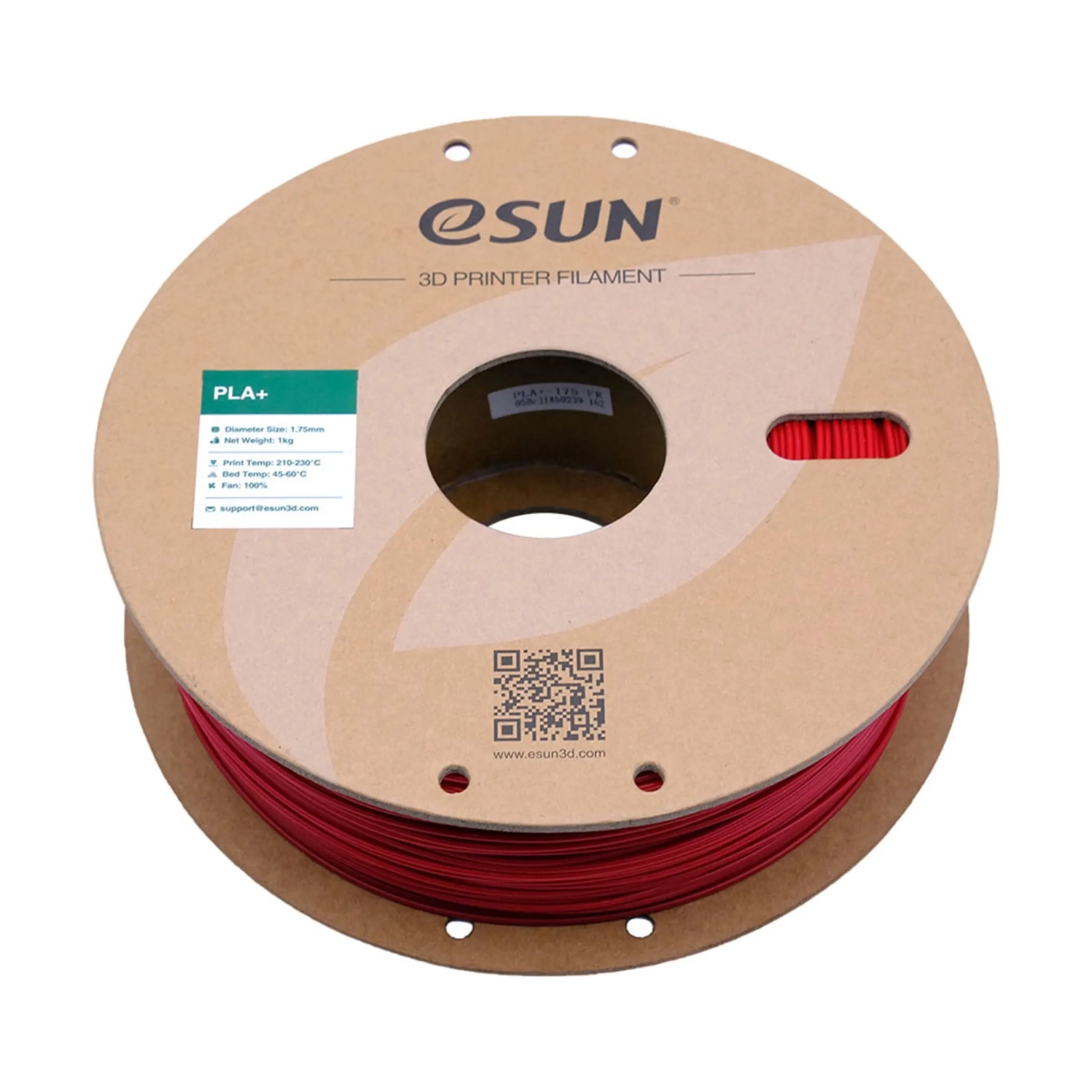 Пластик для 3D-принтера eSUN PLA+ 1.75мм, 1кг, fire red (PLA+175FER1) изображение 2