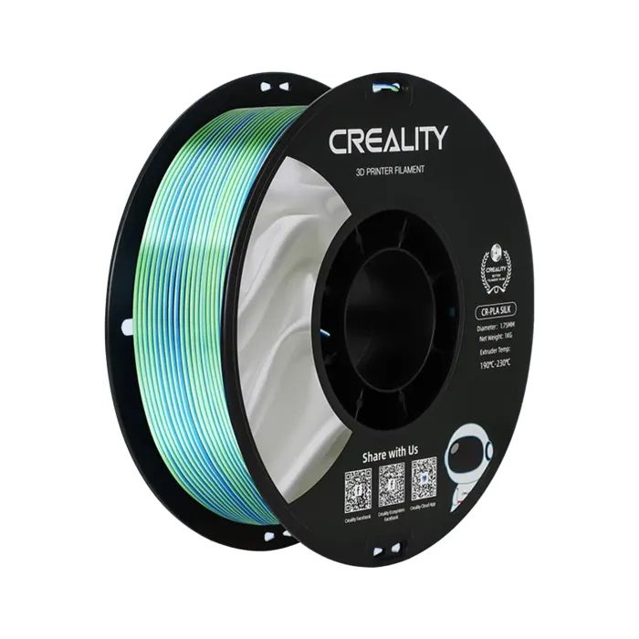 Пластик для 3D-принтера Creality PLA silky shine 1кг, 1.75мм, silver (3301120007)