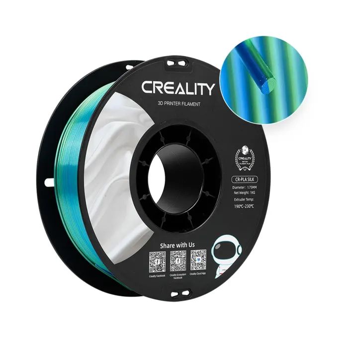 Пластик для 3D-принтера Creality PLA silky shine 1кг, 1.75мм, silver (3301120007) изображение 2