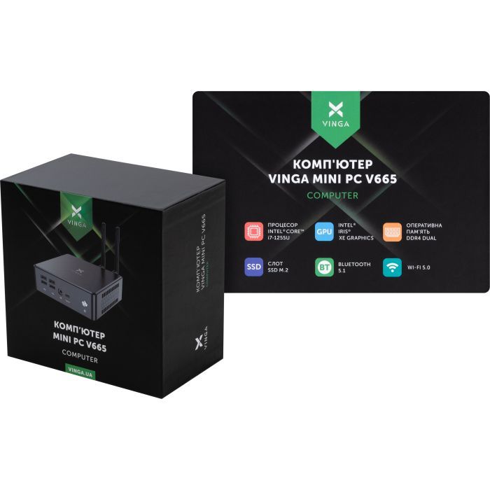 Комп'ютер Vinga Mini PC V665 (V6651255U.16512) зображення 10