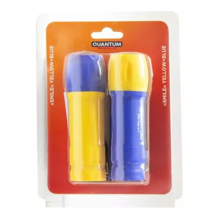 Ліхтар Quantum Smile yellow+blue 3W COB 3xAAA 2шт/уп (QM-FL1045-PB) зображення 4