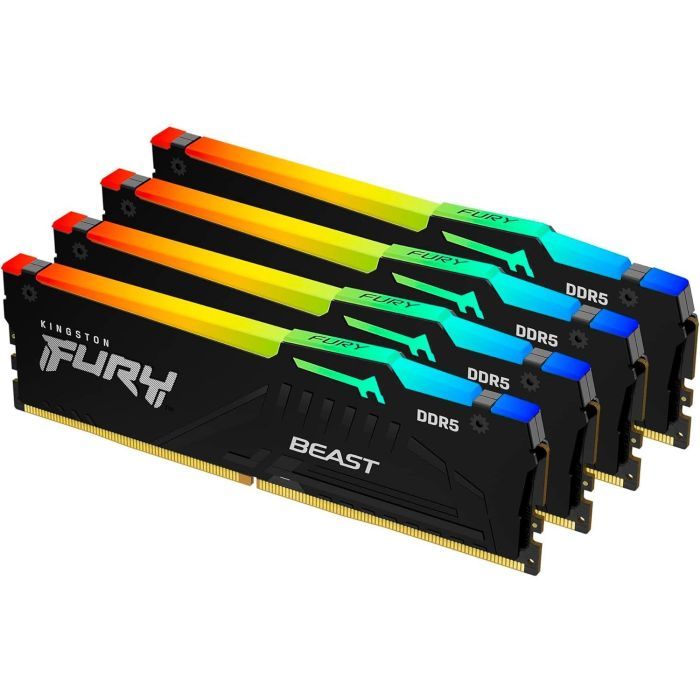Модуль памяти для компьютера DDR5 128GB (4x32GB) 5600 MHz Beast RGB XMP Kingston Fury (ex.HyperX) (KF556C40BBAK4-128) изображение 2