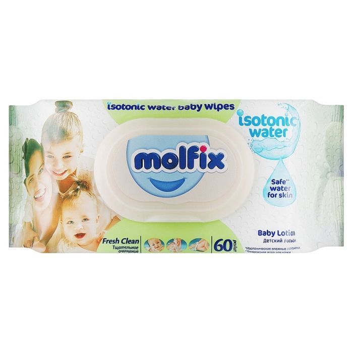 Дитячі вологі серветки Molfix Чиста свіжість 60 шт. (8690536855100)