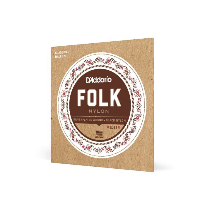 Струны для гитары D'Addario Folk Nylon Ball End Silver Wound / Black Treble (EJ32) изображение 2