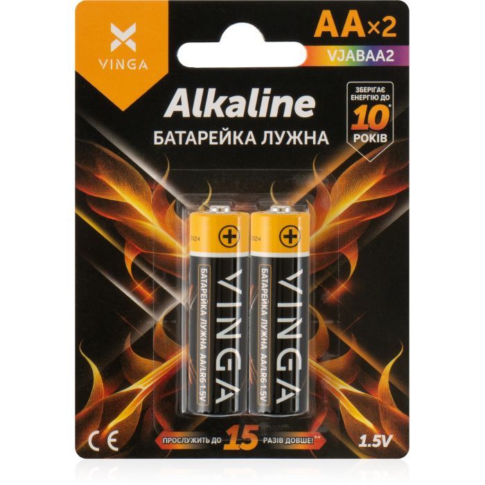 Батарейка AA LR6 Alkaline 8pcs Blister Vinga (VJABAA8)