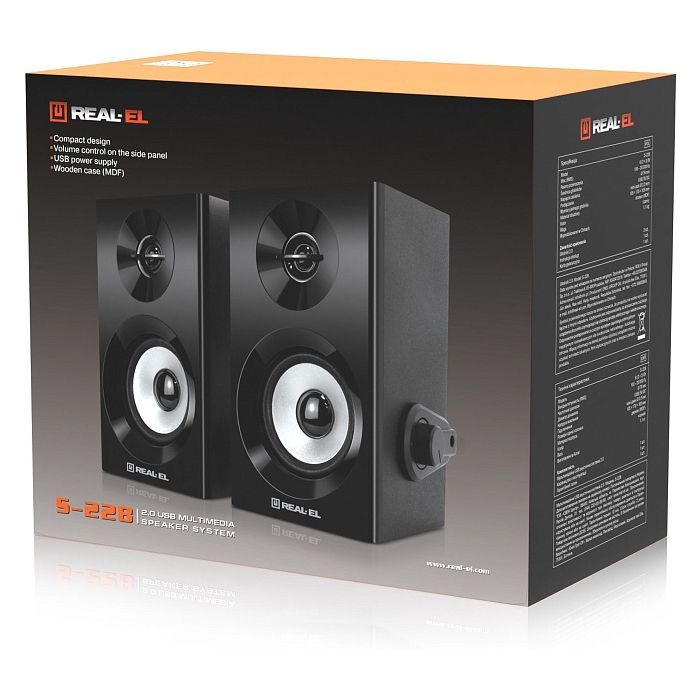 Акустическая система REAL-EL S-228 Black (EL121200014) изображение 10