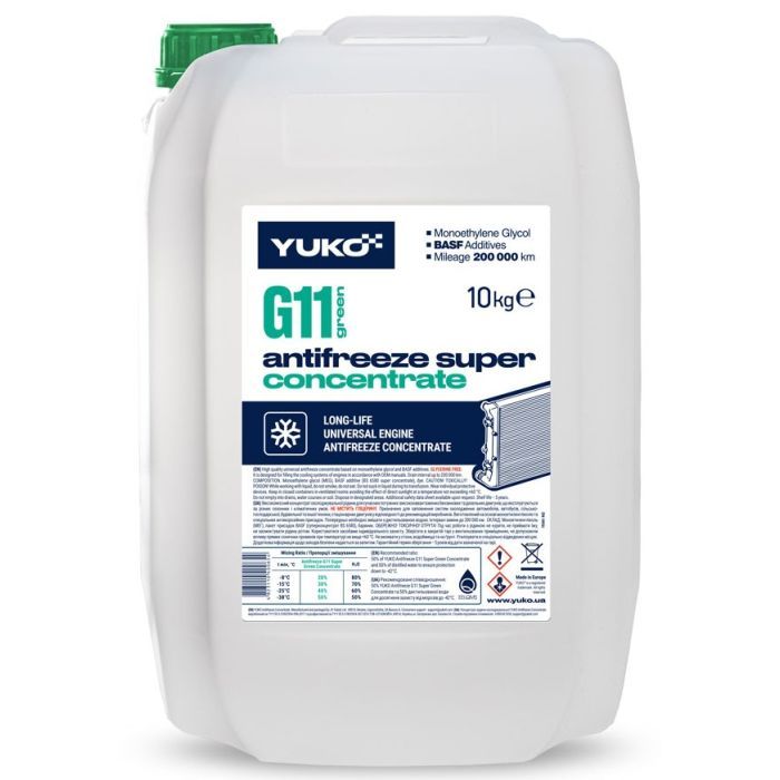 Антифриз Yuko CONCENTRATE G11 зелен. ПЕ кан.9л (10 кг.) (4823110400654)