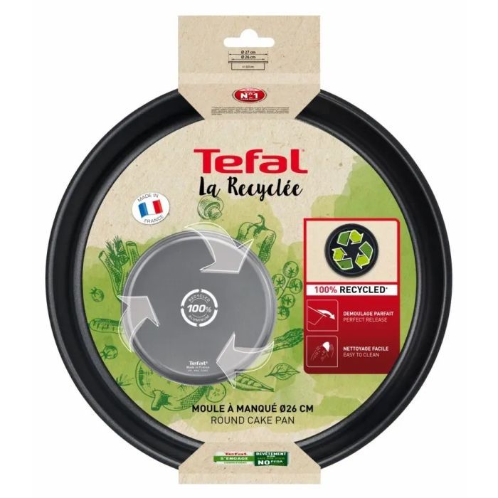 Форма для выпечки Tefal La Recyclee, кругла, 26см, алюміній, чорний (J5709702) изображение 5