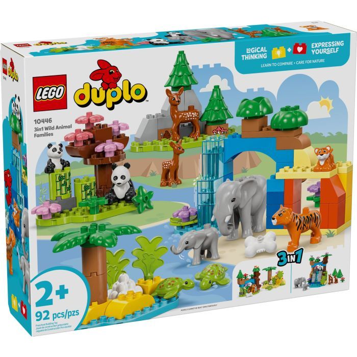 Конструктор LEGO DUPLO Town Сімейства диких тварин 3-в-1 (10446)
