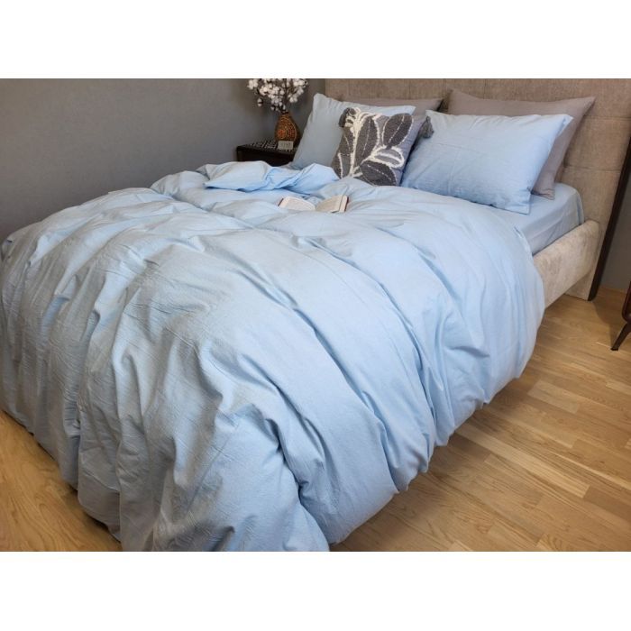 Постільна білизна MirSon Sky blue Варена бавовна 200х220 (2200007885312)