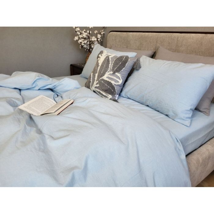 Постільна білизна MirSon Sky blue Варена бавовна 200х220 (2200007885312) зображення 5