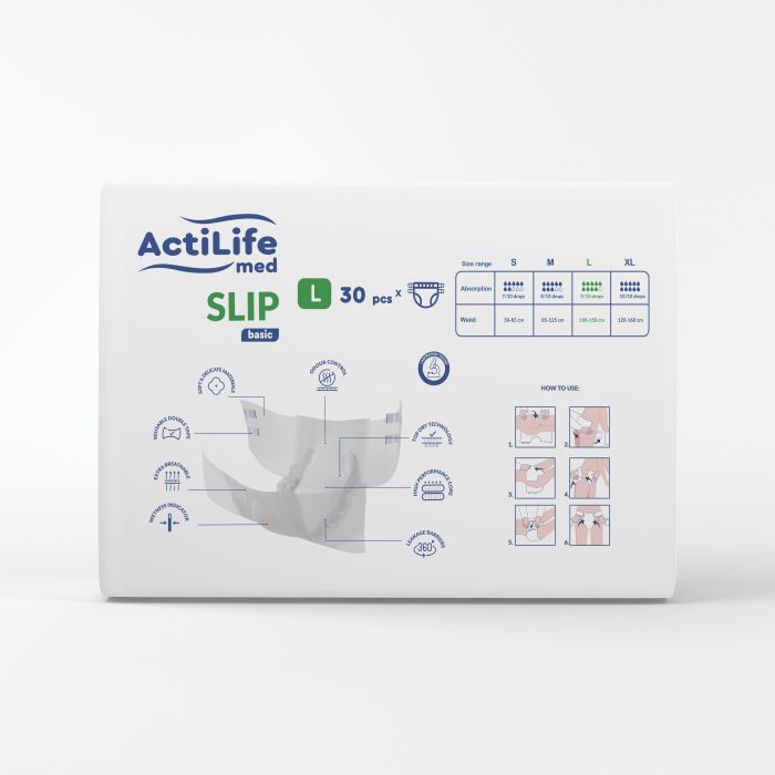 Подгузники для взрослых ActiLife Med Basic S, 30 шт (4820174981723) изображение 2