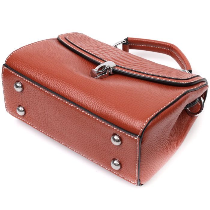 Сумка Vintage Из натуральной кожи Коричневая (22417) изображение 5