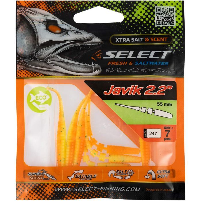 Силікон рибальський Select Javik 2.2" 280 (7 шт/уп) (1870.72.75) зображення 2