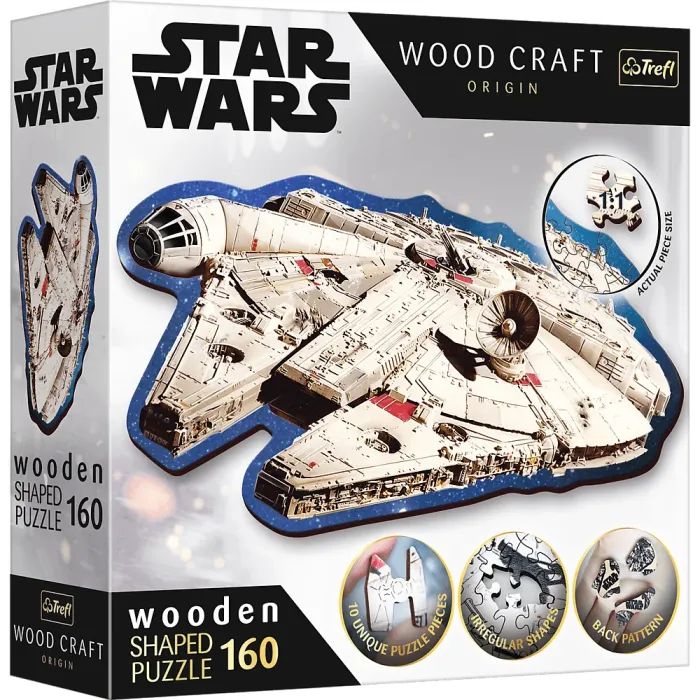 Пазл Trefl Wooden Star Wars Тысячелетний сокол 160 элементов (5900511201895)