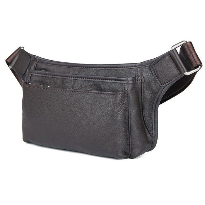 Сумка Vintage Поясна шкіряна Коричнева (14972) зображення 2