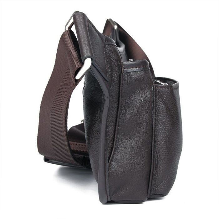 Сумка Vintage Поясна шкіряна Коричнева (14972) зображення 7