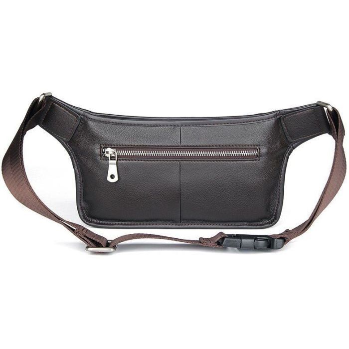 Сумка Vintage Поясна шкіряна Коричнева (14972) зображення 8