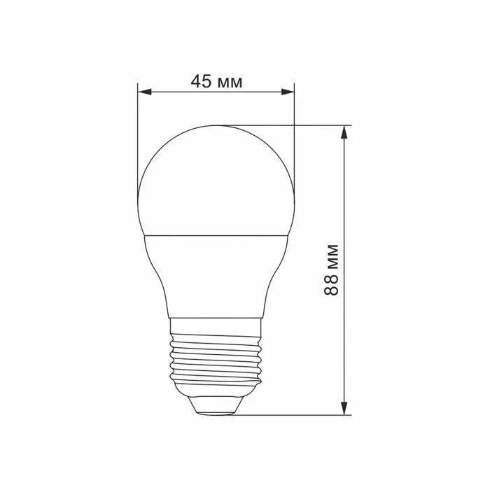 Лампочка Videx LED G45h 4.9W E27 4100K (VL-G45h-49274) изображение 2