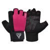 Перчатки для фитнеса RDX W1 Half Pink Plus M (WGA-W1HP-M+) изображение 3