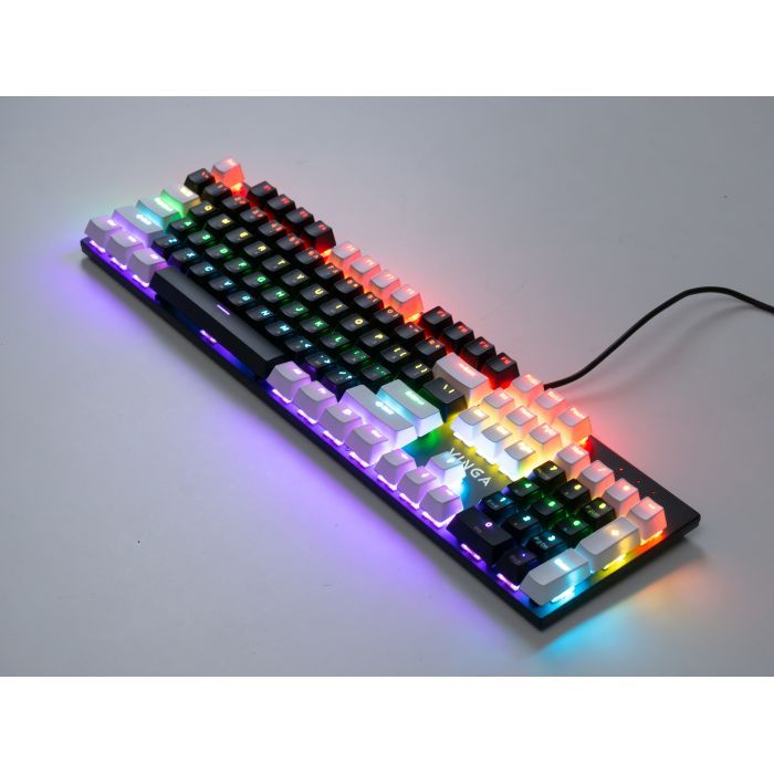 Клавиатура Vinga KBGM-095 LED Brown Switch USB White/Black (KBGM-095BR White/Black) изображение 2