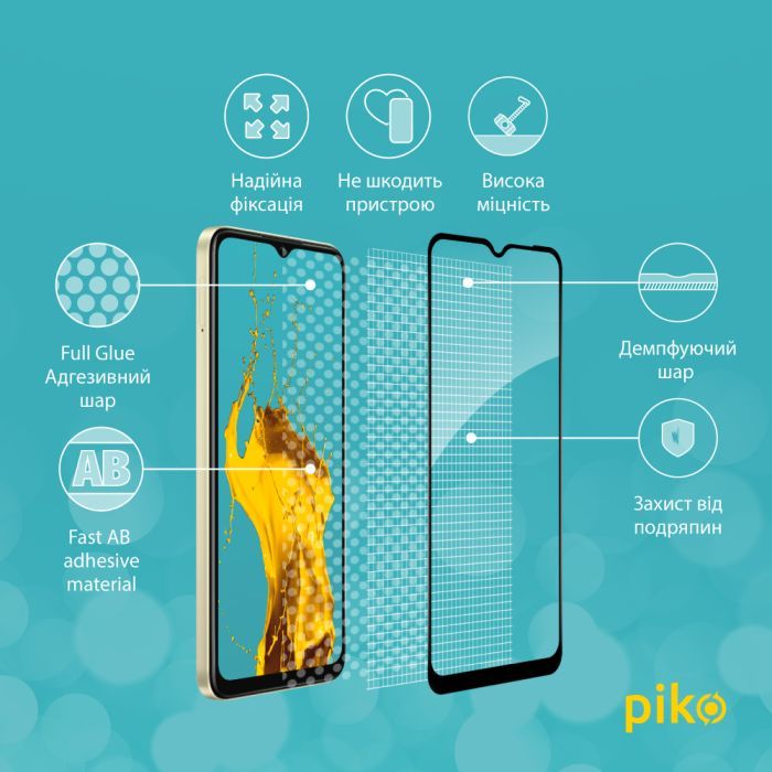 Скло захисне Piko Full Glue Oppo A38 4G Black (1283126588617) зображення 3