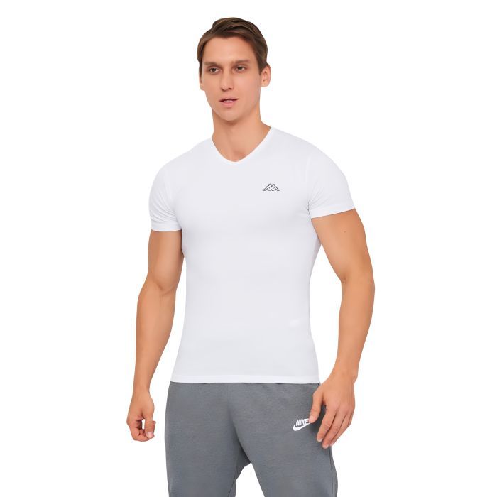 Футболка Kappa T-shirt Mezza Manica Scollo V K1311 GrigioUnito сірий L (8052394814000)